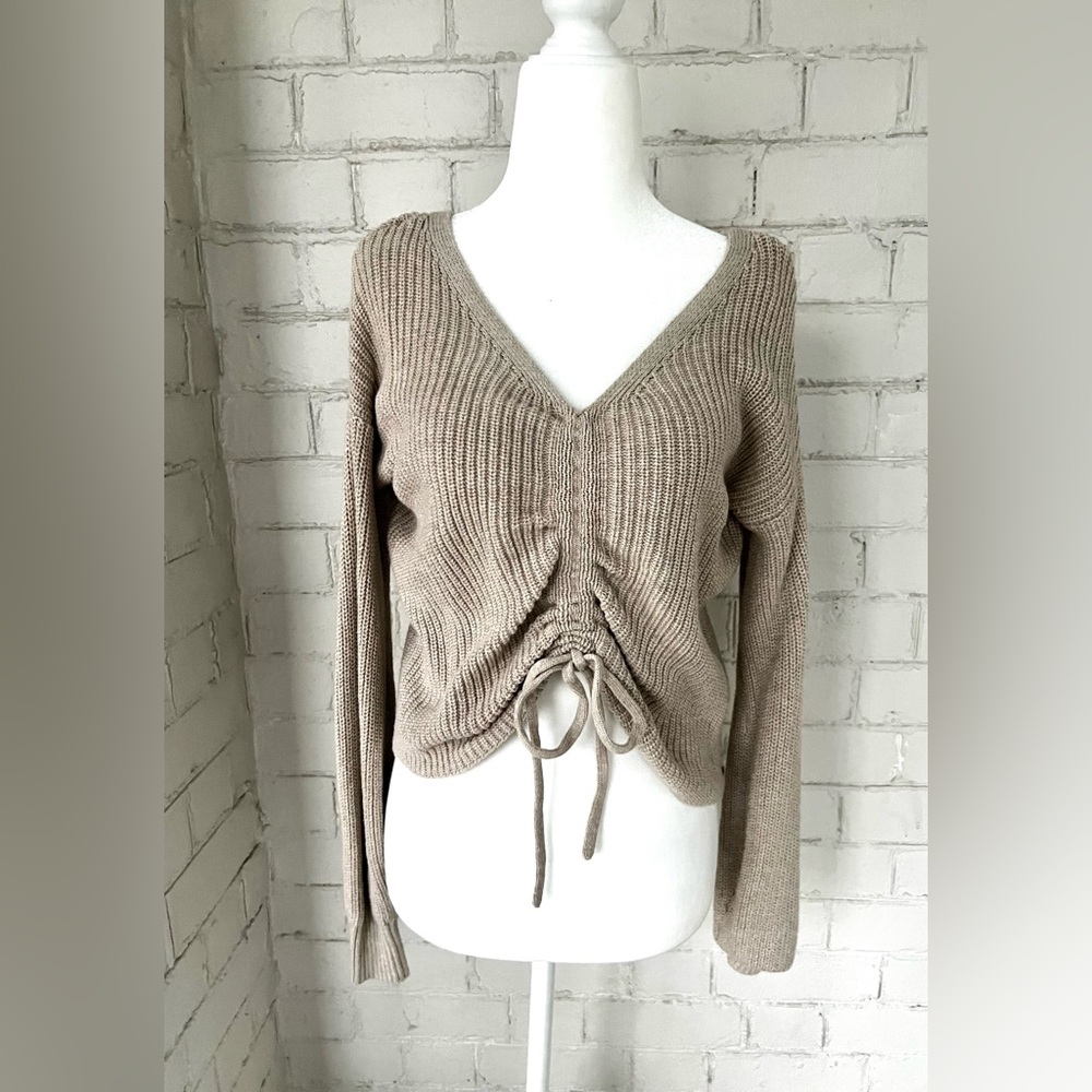 Hollister Cropped Ruched Sweater